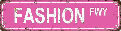 FASHION FWY GIRLS WOMEN Metal Tin Street Sign Bar Cafe Garage Cave Home Room Wall Bathroom Farmhouse Garden Porch Patio Decor, 16 x 4 Inch