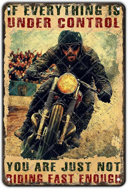 Motorcycles Metal Sign Sometimes I Look Back On My Life I'm Seriously Impressed I'M Still Alive Tin Poster Home Garage Man Cave Bath Accessories Wall Decor 12x8 Inch