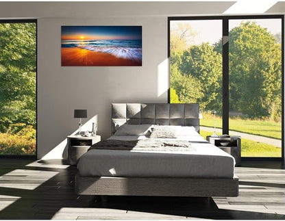 TutuBeer 1 Panel Ocean Pictures Beach Pictures Beautiful Sunrise over the Sea Picture Print on Canvas Wall Decor Beach Picture Ocean Wall Art Stretched and Framed 20x40 inch