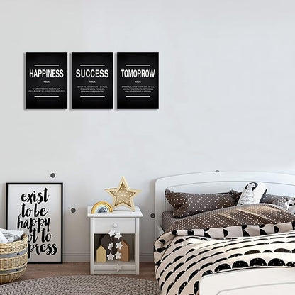 KAWAHONE Success Quotes Wall Art, Motivational Entrepreneur Tomorrow Poster Inspirational Happiness Wall Hanging Picture Decor for Home Office Workplace Gift for Business Leadership Men Women Ready to