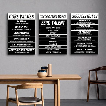 Inspirational Canvas Wall Art Success Entrepreneurs Quotes Picture Painting Motivational Signs Posters Print for Office Home Bedroom Teens Room Gym Decoration Stretched and Framed [48''W x 24''H]