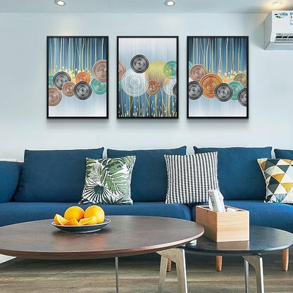 Black Framed Wall Art For Living Room Boho Wall Decor For Bedroom Fashion Wall Decorations For Office Wall Paintings Large Size Abstract Wall Pictures Artwork Home Decor of 3 Piece Framed Art Prints