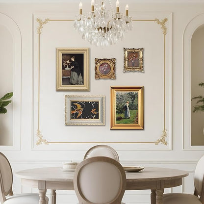 10 Pack Vintage Picture Frames for Wall or Tabletop Display Ornate Vintage Picture Frames Vintage Wall Art for Gallery Bedroom Living Room Antique Photo Frame for Wall Décor