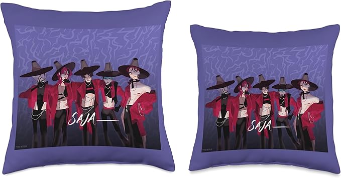 Kpop Demon Hunters Saja Boys Demons Officially Licensed Throw Pillow