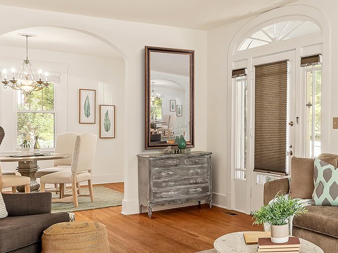 Large Decorative Mirror for Living Room, 53.5" X 30", Vintage Ornate Carvings Wood Frame, Big Vanity Rectangular Mirror for Bedroom, Dining Room, Fireplace and Bathroom