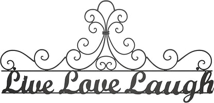 Metal Cutout-Live Laugh Love Decorative Wall Sign-3D Word Art Home Accent Décor-Modern Rustic or Vintage Farmhouse Style by Lavish Home