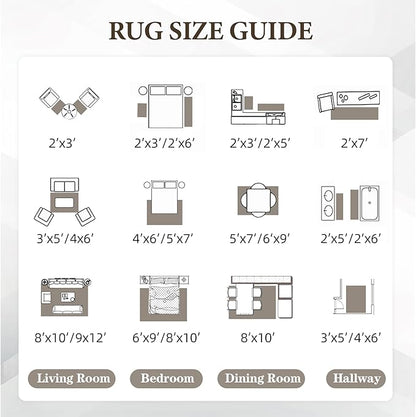 Runner Rug 2x8 Boho Geometric Area Rugs: Washable Kitchen Rug, Soft Non Slip Moroccan Long Hallway Rugs for Bedroom Bathroom Laundry Entryway Staircase Foyer(Brown,2X8)