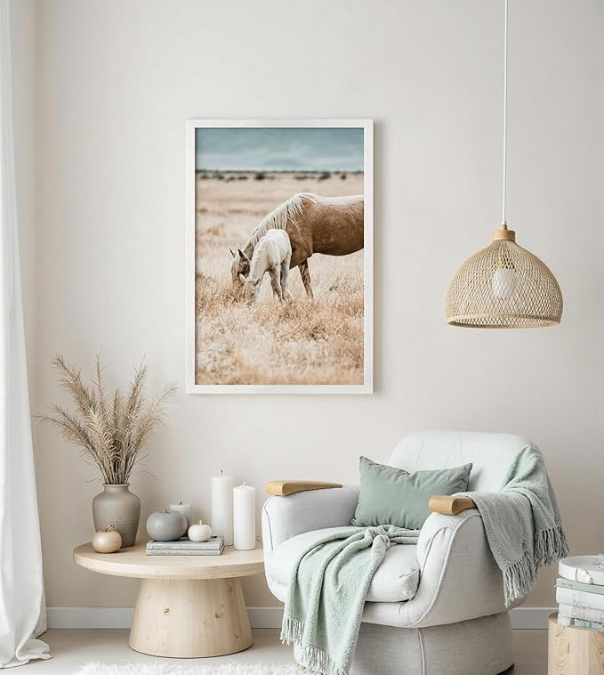 Momentworth 20x30 Frame Set of 3, Rustic White Wood Grain 20x30 Poster Frame for Gallery Wall Mounting (3 Pack,White)