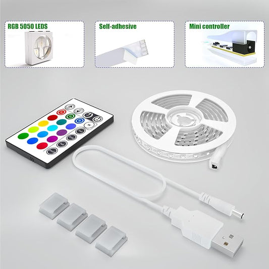 maylit Tv Led Backlight, 22.3ft Led Strip Lights for 85-100in Tv, Tv Lights kit with Remote, RGB Bias Lighting for Room Decor