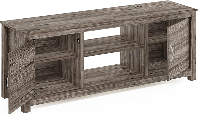 Furinno Classic Stand with Storage for TV up to 65 Inch, Rustic Oak, Large