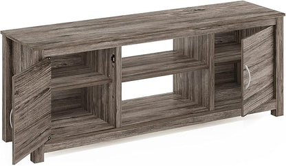 Furinno Classic Stand with Storage for TV up to 65 Inch, Rustic Oak, Large
