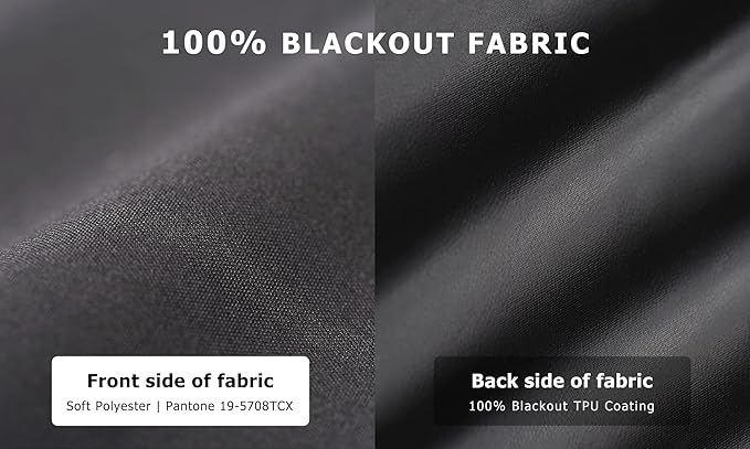 LazBlinds 100% Blackout Roller Shades, No Tools No Drill Cordless Blinds for Windows, Thermal Insulated UV Protection Privacy Window Shades for Bedroom (48''W x 72''H, Black)