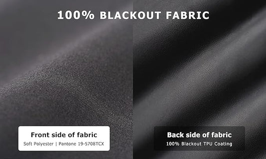 LazBlinds 100% Blackout Roller Shades, No Tools No Drill Cordless Blinds for Windows, Thermal Insulated UV Protection Privacy Window Shades for Bedroom (48''W x 72''H, Black)