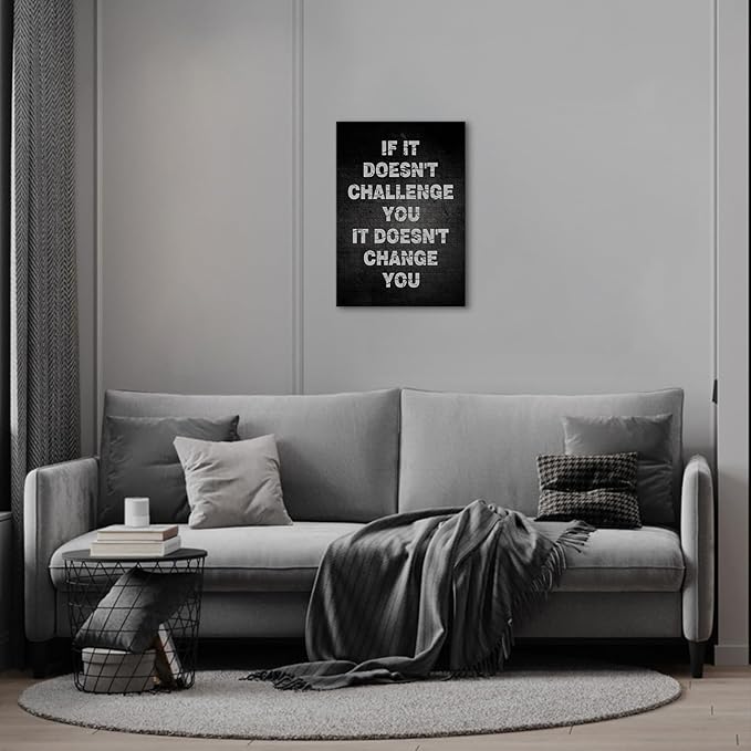 Jumong Motivational Wall Decor Motivational Canvas Wall Art Positive Quotes Inspirational Sayings Inspirational Office Wall Art Wooden Frame Encouraging Canvas Posters for Office Livingroom Gym