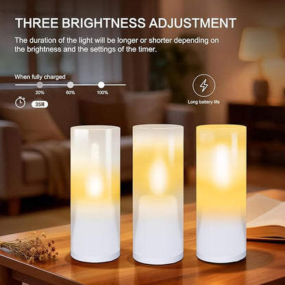 Flameless Simulation Candle Light, RGB 13 Colors Changing Night Light with Remote, Atmosphere Desk Lamp/Bedside Lamp,USB Rechargeable Night Light, Ambient Lighting for Bedroom/Dining Room/Game Room
