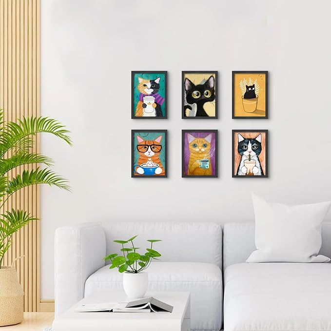 ATOBART 5x7 Black Wood Photo Frame,6 Pack Picture Frames Plexi Glass front Wall Hanging Gallery for Wall and Tabletop Display,set of 6