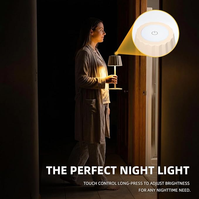 Modern 2-in-1 Table Lamp & Bottle Lamp, Pleated Metal Shade Touch Control Lamp | Adjustable Height, Warm Light & RGB, Stepless Dimming, Anti-Tip Design,Pleats,Beige