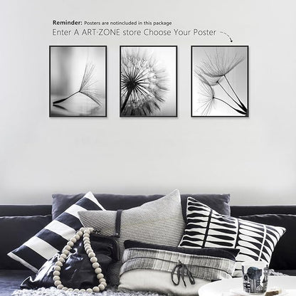 A ART·ZONE Black Picture Frames - 11x14-4 Pack Photo & Poster Frame Set for Wall Decor & Tabletop Display Minimalist Black Frame Collection