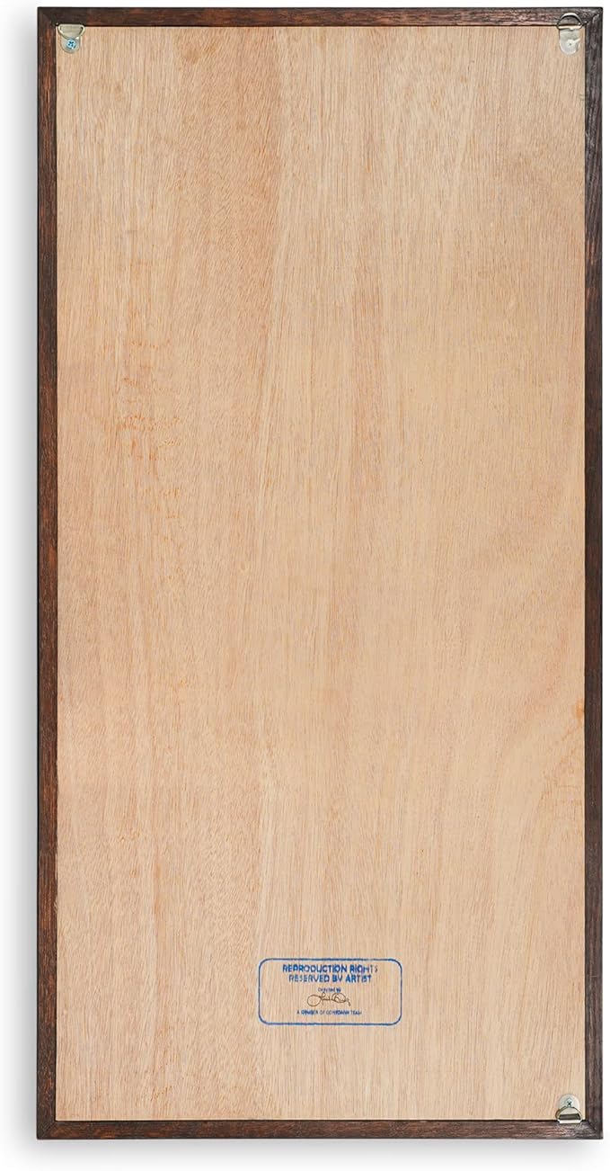 CONSDAN Wood Wall Decor | USA Grown Hardwood, Rustic Wooden Wall Art, Home Decorations for Living Room and Bedroom Aesthetic, Framed and Ready to Hang, End-Grain, 36" x 18"