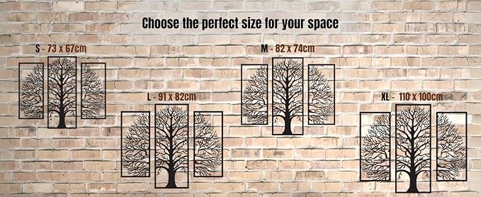 Vailla Tree of Life Wall Art Decor Set of 3 Wall Hanging Sculpture Modern Wall Home Decoration 3D Textured Sculptures for Living Room Bedroom Office Dinnig Room 3 Panels Family Tree Wall Hangings