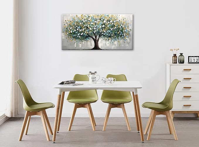 Tree of Life Wall Art Large Modern Canvas Print Framed Landscape Picture, Ready to Hang Home Decor for Living Room, Bedroom, Office, 20x40 Inches