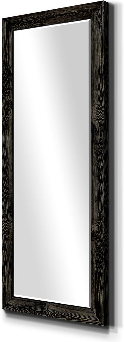 Wexford Home Barnwood Wood Distressed Black Full Length Mirror, One Size, AR2-L03S