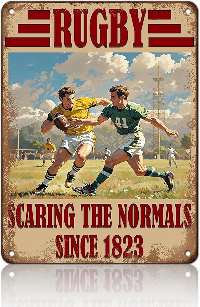 KIYOYO Funny Scaring The Normals Vintage Tin Sign Metal Sign Iron Painting Vintage Wall Decoration Poster For School Club Man Cave Sign 12x16 Inch
