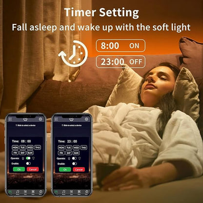 KSIPZE 96ft Led Strip Lights RGB Music Sync Color Changing Bluetooth Led Lights with Smart App Control Remote Led Lights for Bedroom Room Lighting Flexible Home Décor