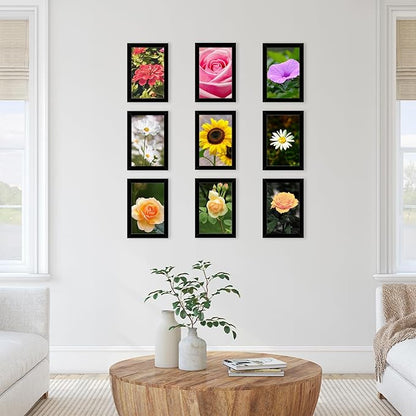 JCJMY 12 Packs 6x9 Picture Frames, Display 4x6 with Mat or 6x9 without Mat, Sturdy 6 by 9 Frames Bulk Set of 12 Collage Wall Decor Photo Frames Set for Wall and Tabletop, Black