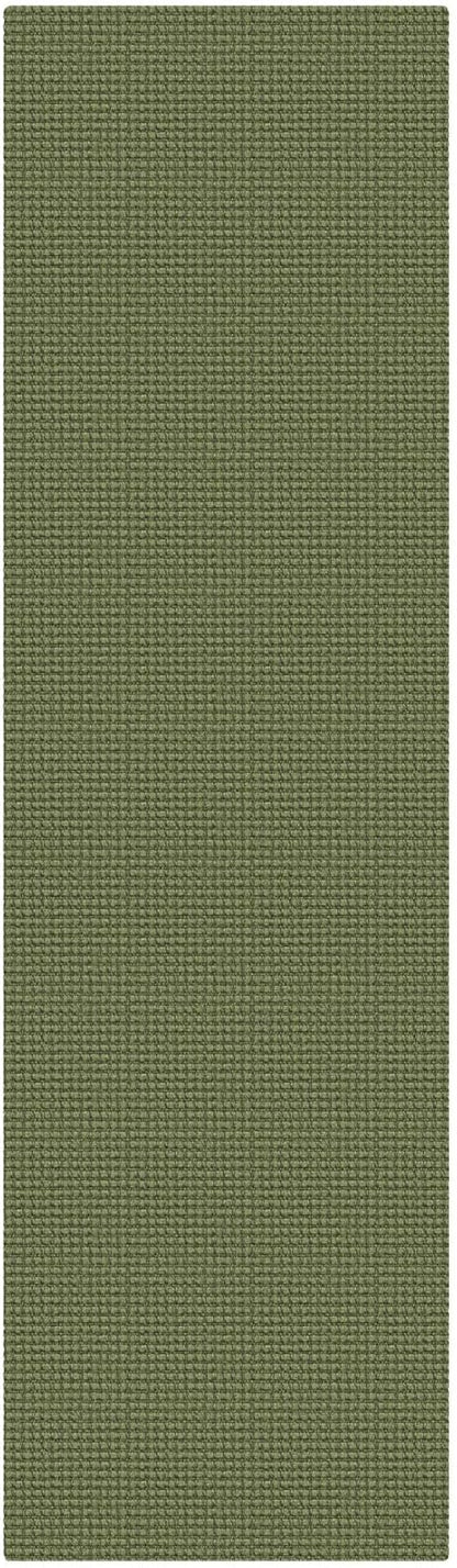 KOZYFLY Woven 2x7 Washable Kitchen Runner Rug, Non Slip Runners for Hallway, Cotton Entryway Runner, Braided Floor Carpet for Entry, Kitchen, Bedside, Hall, Olive Green/Earthy Green