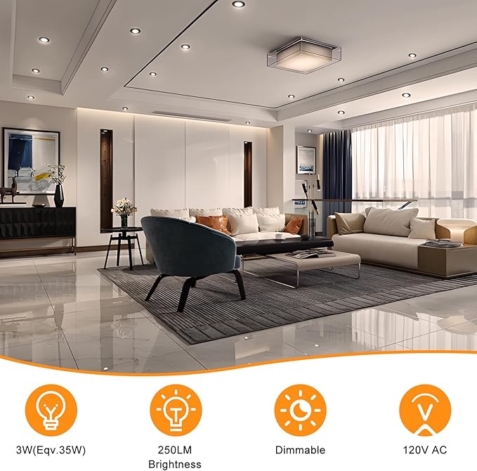 2 Inch LED Recessed Lighting, Dimmable Downlight 3W(35W Halogen Equivalent), CRI80, 4000K Natural White Ceiling Light with LED Driver(10 Pack)