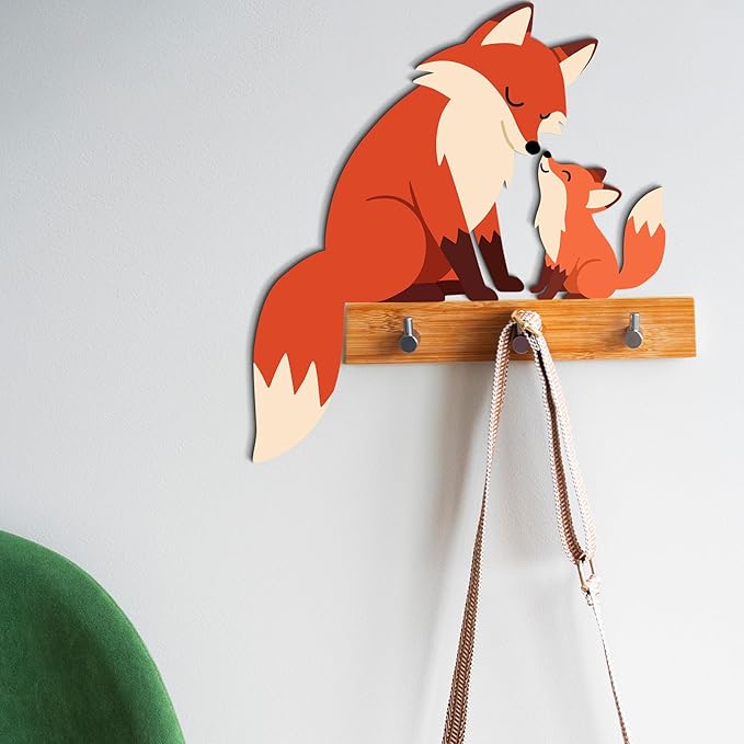 Fox Door Topper Adorable Fox Shape Statue Door Corner Sculpture for Handcrafted Wood Decor Sign, Creative Wooden Wall Decor