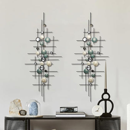 KEQAM Large Modern Metal Wall Art,Home Metal Wall Decor,Wall Sculptures Handmade Wall Hanging Wall Decoration for Living Room/Dinning Room/Bedroom/Entryway/Kitchen/Office