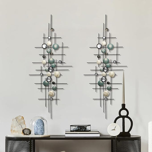 KEQAM Large Modern Metal Wall Art,Home Metal Wall Decor,Wall Sculptures Handmade Wall Hanging Wall Decoration for Living Room/Dinning Room/Bedroom/Entryway/Kitchen/Office