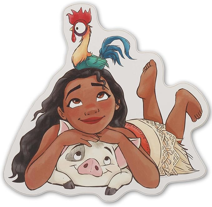 Disney Moana and Friends Wood Wall Decor - Fun Moana Sign for Bedroom or Play Room