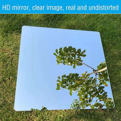 16"x 12"x 4Pcs Acrylic Mirror Sheet, Flexible Non Glass Full Length Full Body Mirror Tiles with Adhesive Tapes for Wall Bathroom Bedroom Door Home Decor