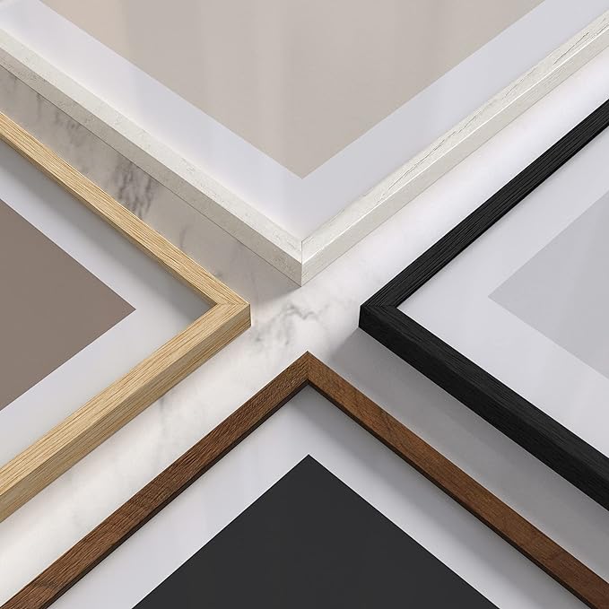 Haus and Hues 16x20 Black Oak Wood Picture Frames Set of 15 - Premium Bulk Picture Frames 16x20 Bundle - Elegant Gallery Wall Frame Set for Posters, Art Display - Ideal for Wall Decor in Home & Office