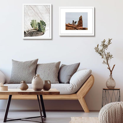 Golden State Art, 16x20 Picture Frame Set of 6 - Matted to 11x14 Photo - Engineered Wood Gallery Frame Set - Wall Mounting (White,6 Pack)
