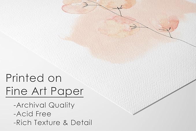 DREAM BIG PRINTABLES Floral Watercolor Sketches Art Prints (Set of 6) - Unframed - 8x10s | Botanical Wall Decor | Bedroom Wall Decor
