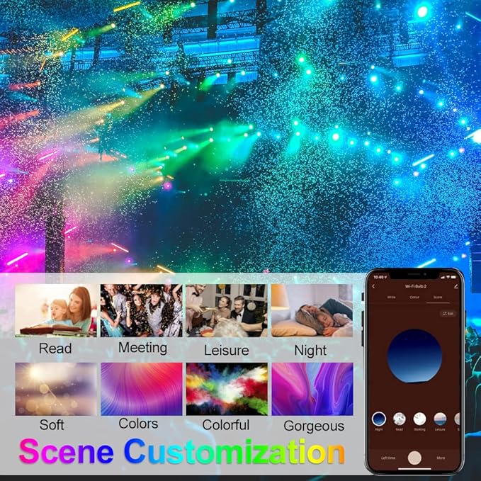 Smart 2 Inch Recessed Lighting, WiFi LED Downlight 5W 120V, Compatible with Alexa and Google Home, Dimmable RGB & CCT 2700-6500K, Black Trim, LED Ceiling Light with Driver (4 Pack)