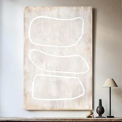 Office Deocrations Large Wall Decor Living Room Abstract Wall Art Neutral Pictures for Men Women Geometric Art Kitchen Artwork