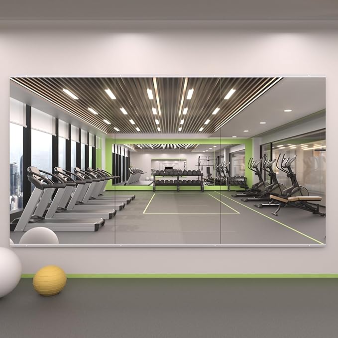 LOAAO Gym Mirror, 47.24"x29.53"-3 PCS Mirror for Gym, Flexible Combination, Tempered Glass, Gym Wall Mirror for Home Gym, Dance Studio, Yoga Room, Garage Gym, Workout Room