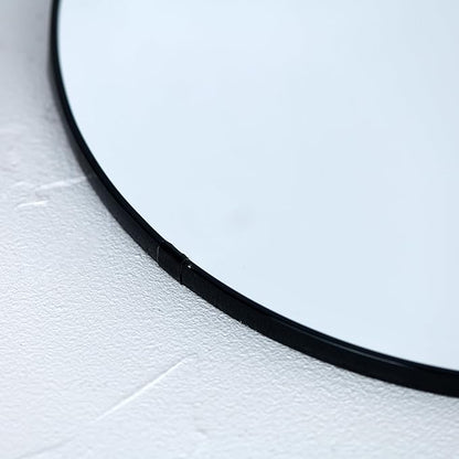 Funerom Black Round Wall Mirror 15.4 Inches Circle Mirror Bathroom Mirrors for Over Sink