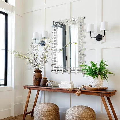 Decorative Mirrors for Wall, 47''x24'' Large Living Room Mirror with Beveled Glass Frame, Rectangle Accent Mirror for Entryway, Dining Room, Fireplace