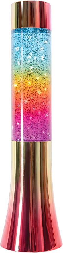 13" Rainbow Motion Glitter Lamp, 7 Vibrant Colors, Soothing Ambiance, Gift for Kids, Home Office Lamp, Home Office Decor, Perfect for Setting The Mood in Any Room