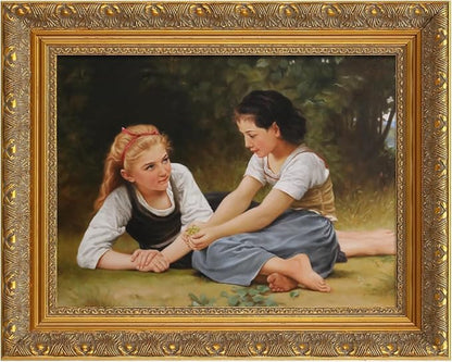 Wood Canvas Frame for 12x16 Oil Paintings, Finished 12x16 Gold Ornate Frame for Personalized Art Prints Fine Artwork Gallery Wall Decoration (No Glass & Backboard)