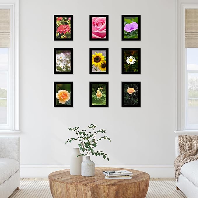 JCJMY 10 Packs 3x5 Picture Frames, Lightweight 3 by 5 Frames Bulk Set of 10 Collage Wall Decor Photo Frames Set for Wall and Tabletop, Black