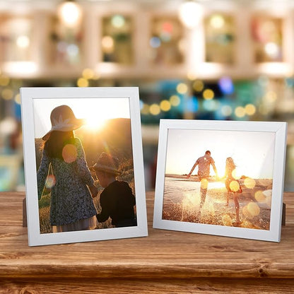 Giftgarden White 8x10 Picture Frame Pack of 12, Multi White Woodgrain 8 by 10 Photo Frames Bulk for Wall or Tabletop Display