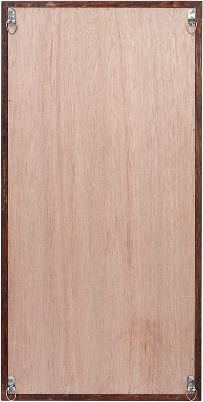 CONSDAN Wood Wall Decor | USA Grown Hardwood, Rustic Wooden Wall Art, Home Decorations for Living Room and Bedroom Aesthetic, Framed and Ready to Hang, Triangle, 36" x 18"