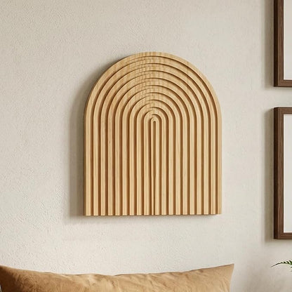 MASHDE Boho Wall Decor, 10 x 12 In Wooden Farmhouse Decor Nature Wall Art for Living Room Bathroom Bedroom Dining Room Office